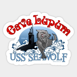 Cave Lupum - USS Seawolf SSN21 Sticker